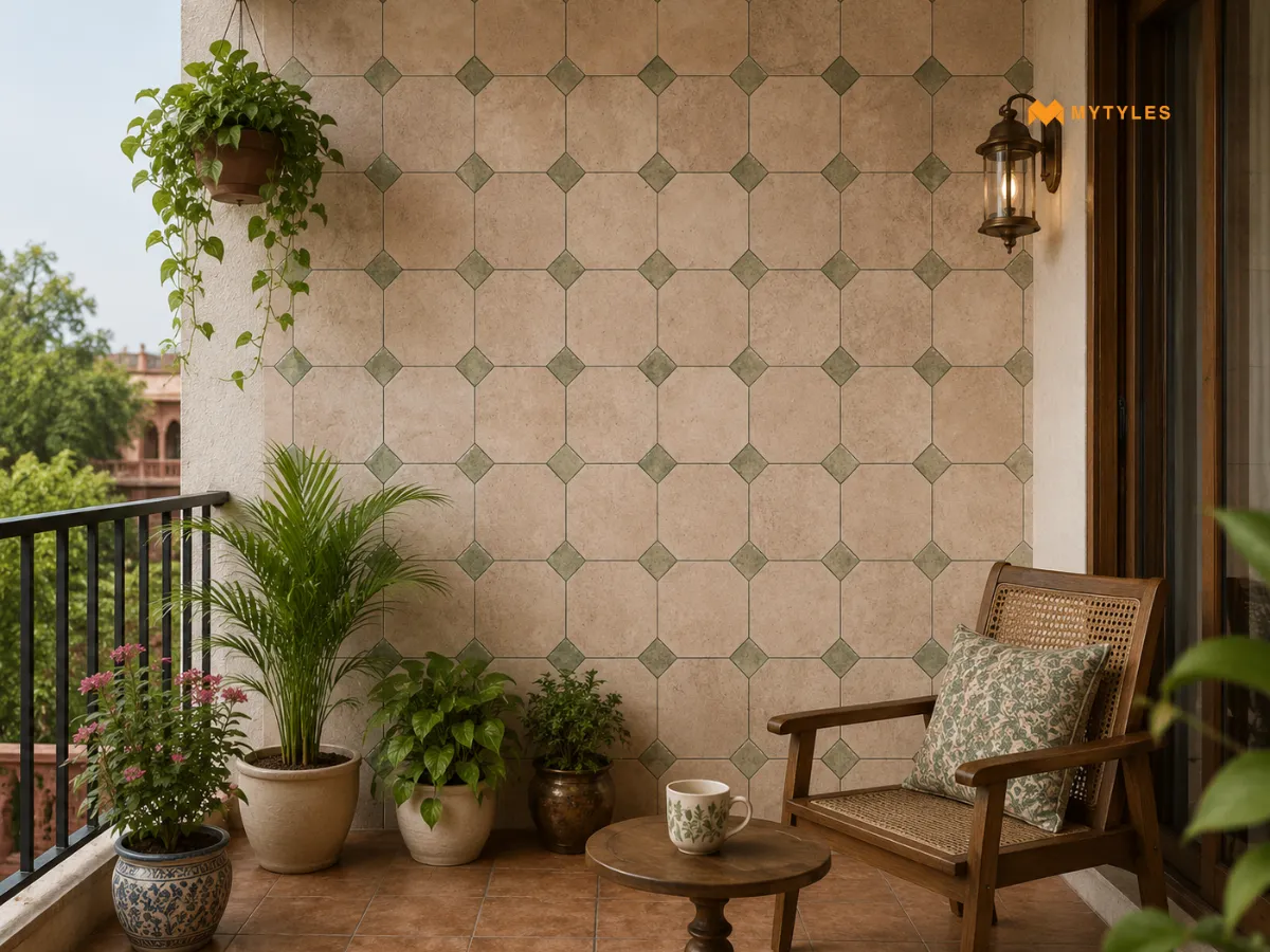 Moroccan Tiles in Balcony Wall